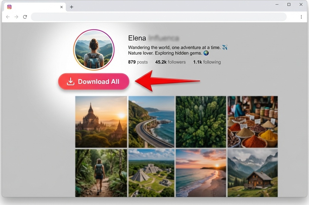 Example: where to find the download button